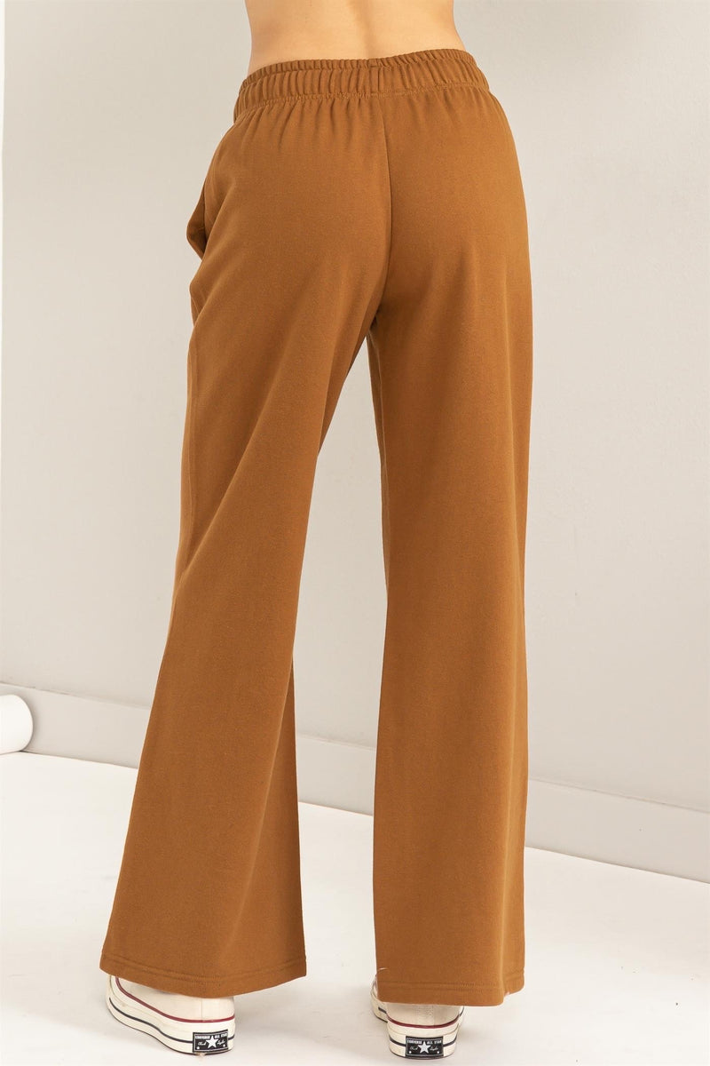 FEELING CUTE MID- RISE DRAWSTRING WIDE LEG PANT