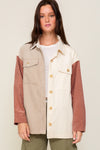 CORI COLOR BLOCK CORDUROY JACKET