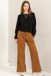 FEELING CUTE MID- RISE DRAWSTRING WIDE LEG PANT