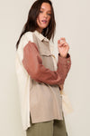 CORI COLOR BLOCK CORDUROY JACKET