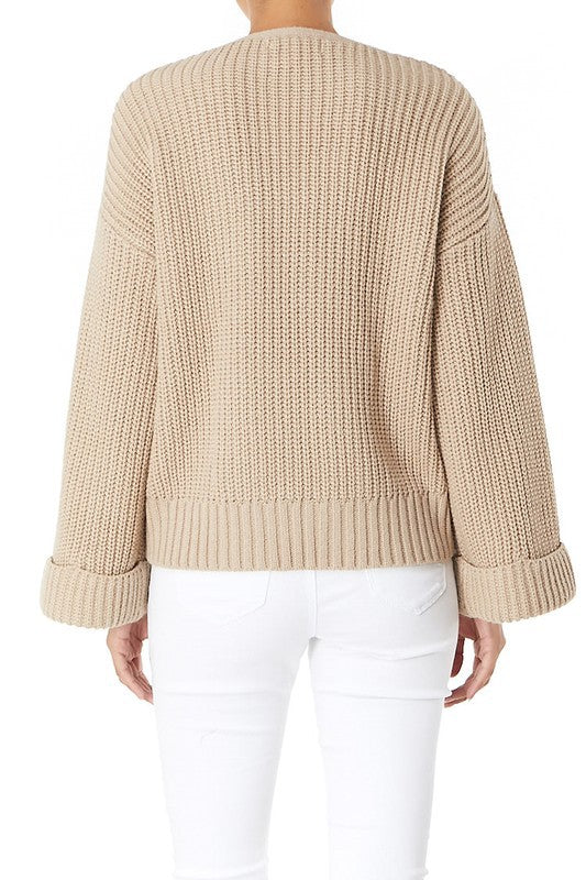 KNIT SWEATER - OATMEAL