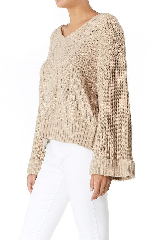 KNIT SWEATER - OATMEAL