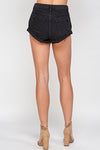 JORDAN CUFFED JEAN SHORTS - BLACK