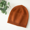 CASHMERE BLEND BEANIE - RUST